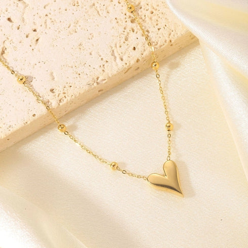 18K Gold Plated Sweet Heart Shape Pendant Necklace
