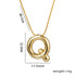 Initial stainless steel plating 18k gold plated necklace