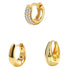 Luxury Zircon Earring Set Tiktok Ins Style Round Shape Gold Plated Copper Jewelry For Party And Daily Use