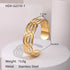 Exaggerated Style Fashion Stainless Steel Bracelet Plated 18K Gold Geometric Texture Luxury Hand Jewelry