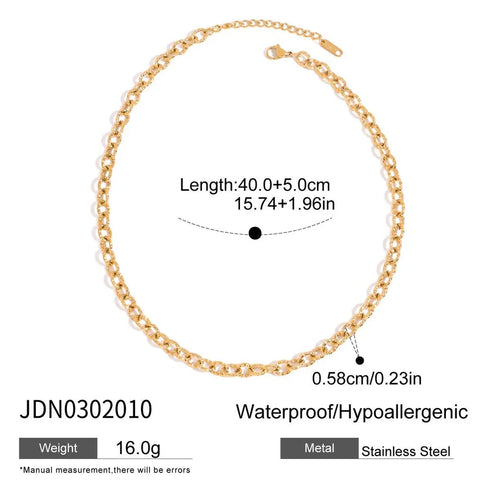 PVD Coated Real Gold Plated Geometric 316 Stainless Steel Modern Style Waterproof Non Tarnish Rings Bracelets Necklace
