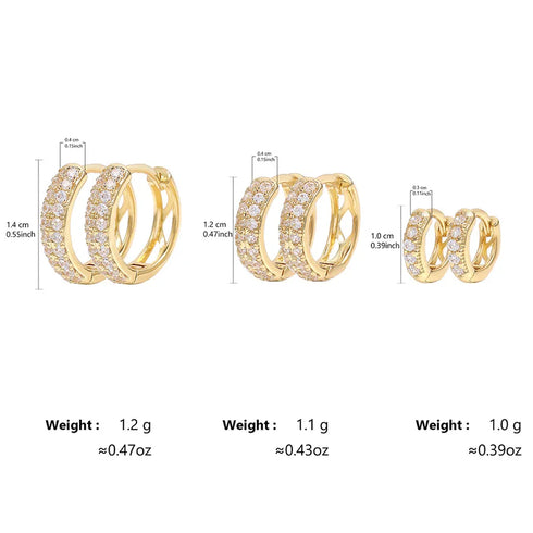 Fashionable Bubble Leaf Zircon Ear Cuff Ultra Shiny Stylish Earring Women's Geometric Pattern Stainless Steel Hoop Earrings