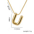 Initial stainless steel plating 18k gold plated necklace