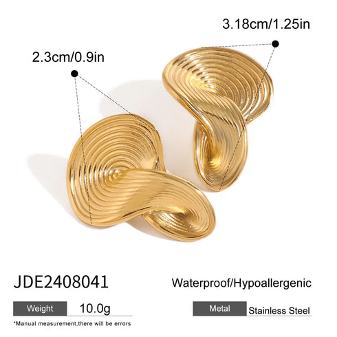 1 Pair Simple Style Classic Style Geometric 304 Stainless Steel PVD Coated Earrings